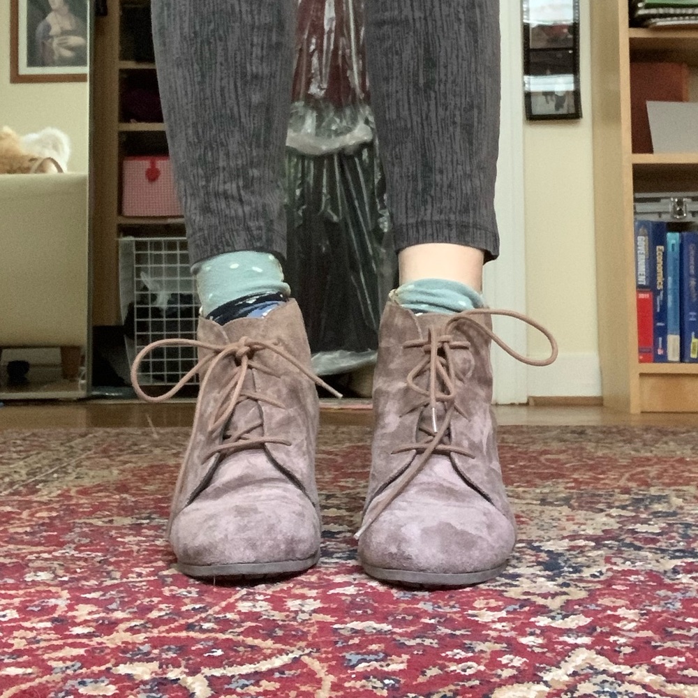 Suede booties 💋